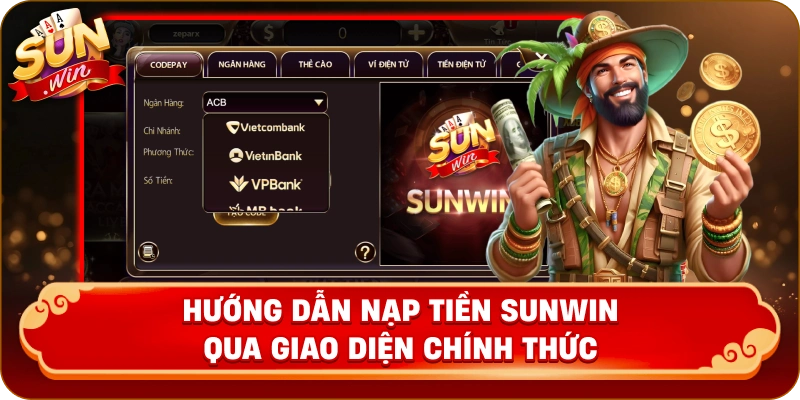 Giao diện thanh toán hiện đại của Sunwin